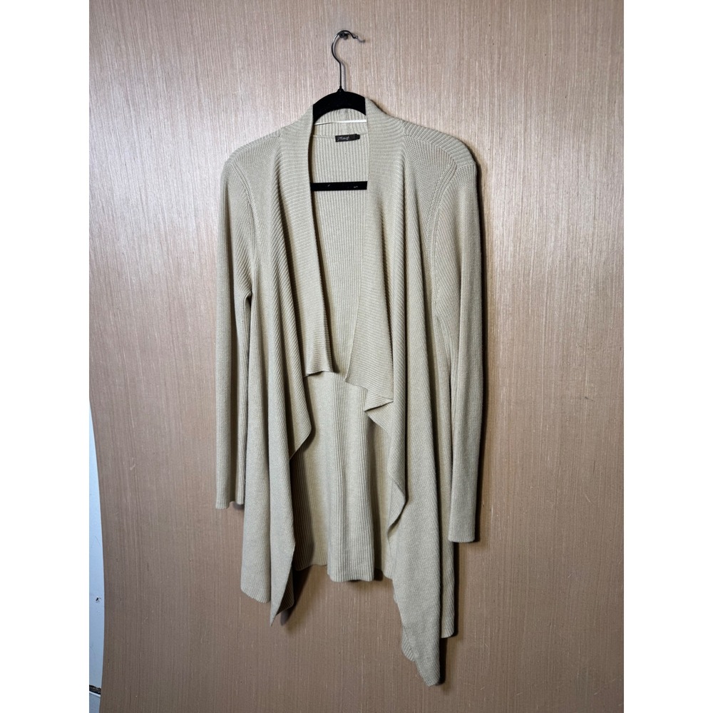 J.McLaughlin Womens Small Beige Cashmere Blend Open Front Waterfall Cardigan S